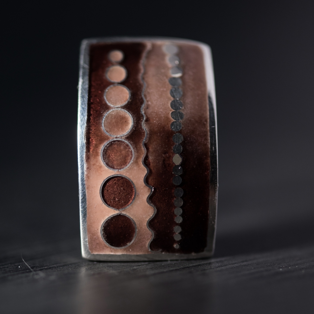 Handmade statement enamel ring - Picture 2 of 2